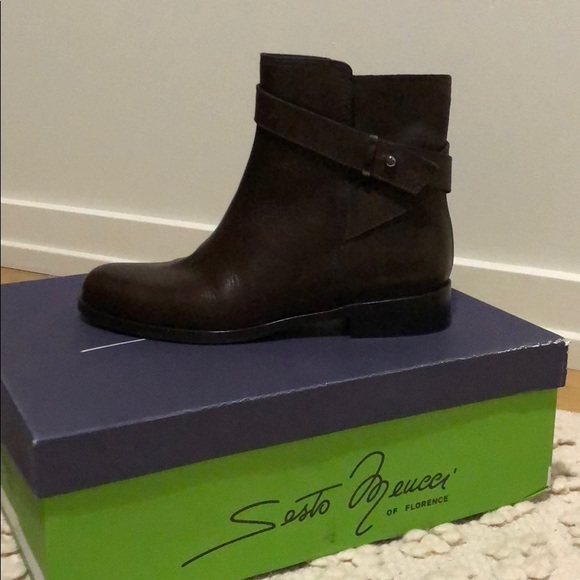 Sesto Meucci Brown Ankle Boots - Picture 1 of 4